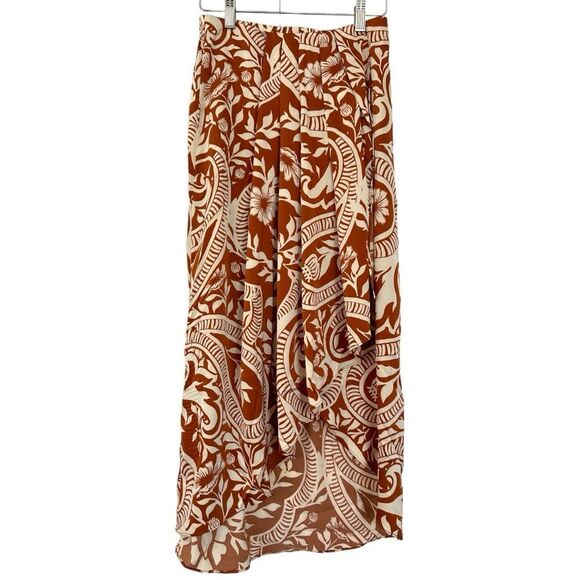 JOIE Skirt Pleated Front Ruffle Hem Faux Wrap Size XS • NEW WITH TAGS • - Picture 8 of 13